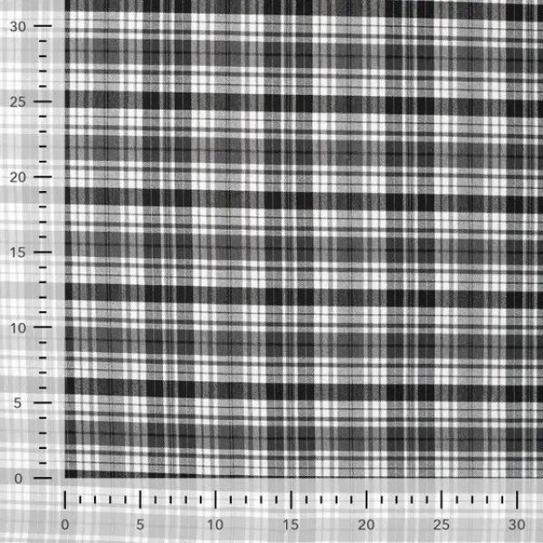 Polyester-Webware Karo in Schwarz/Weiß, Meterware im Detail